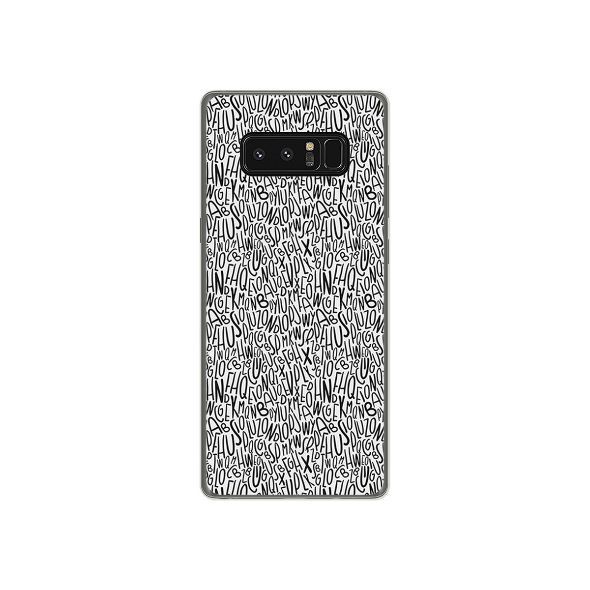 Funda Gel Tpu para Samsung Galaxy Note 8 Diseño Letras Dibujos