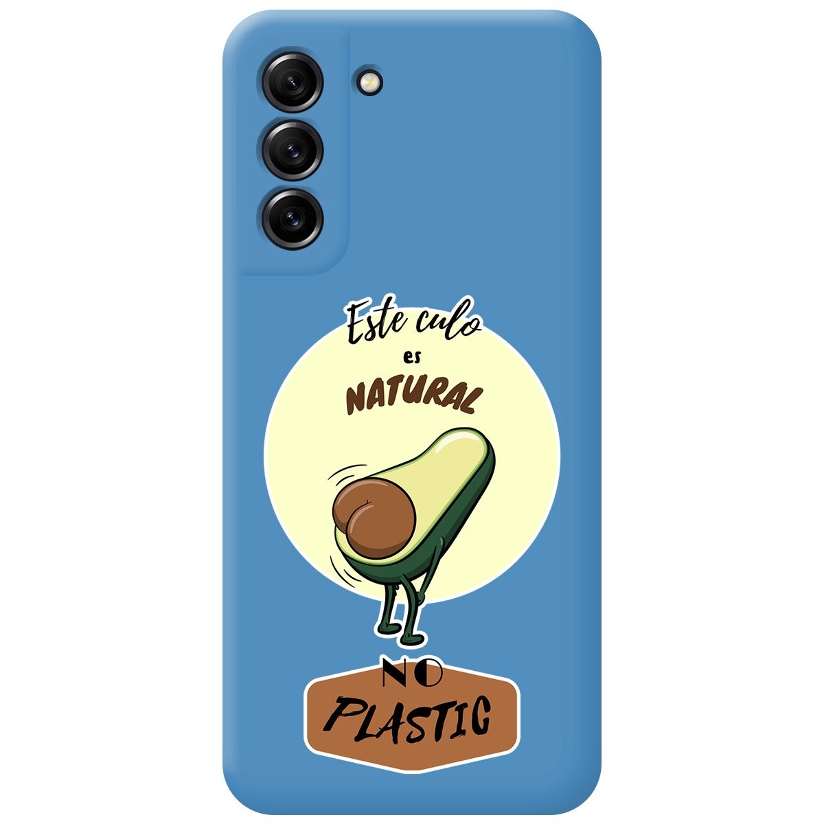 Funda Silicona Líquida Azul para Samsung Galaxy S21 FE 5G diseño Culo Natural Dibujos