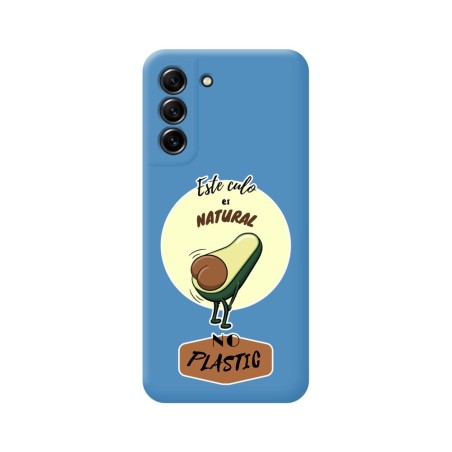 Funda Silicona Líquida Azul para Samsung Galaxy S21 FE 5G diseño Culo Natural Dibujos