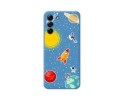 Funda Silicona Líquida Azul para Samsung Galaxy S21 FE 5G diseño Espacio Dibujos