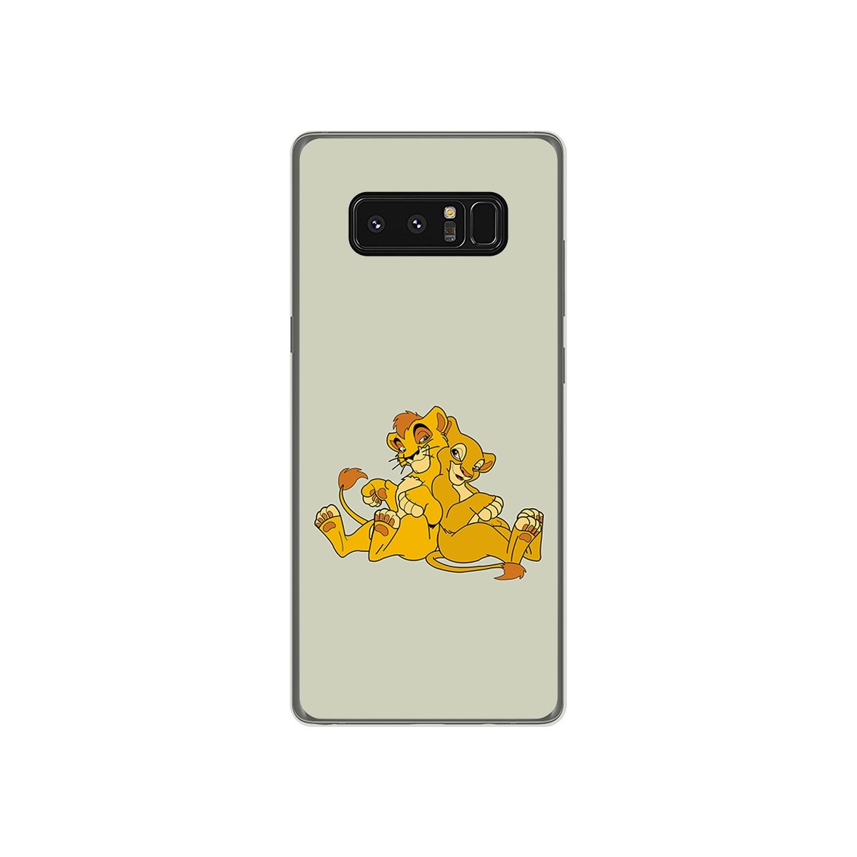 Funda Gel Tpu para Samsung Galaxy Note 8 Diseño Leones Dibujos