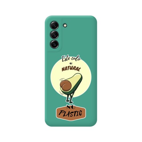 Funda Silicona Líquida Verde para Samsung Galaxy S21 FE 5G diseño Culo Natural Dibujos