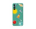 Funda Silicona Líquida Verde para Samsung Galaxy S21 FE 5G diseño Espacio Dibujos