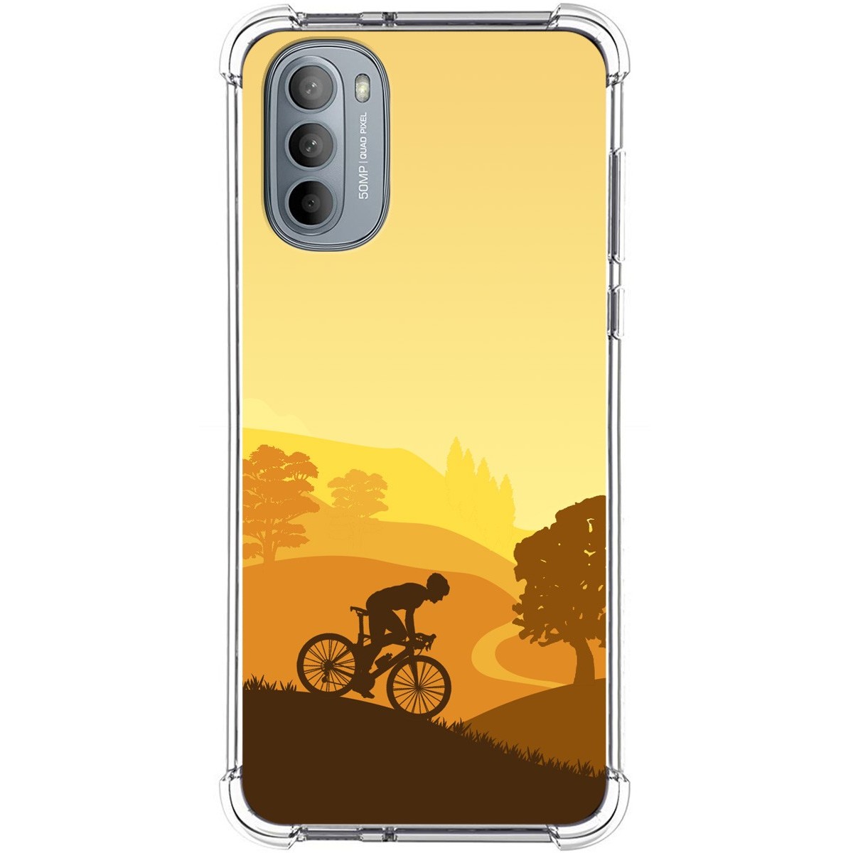 Funda Silicona Antigolpes para Motorola Moto G31 diseño Ciclista Dibujos