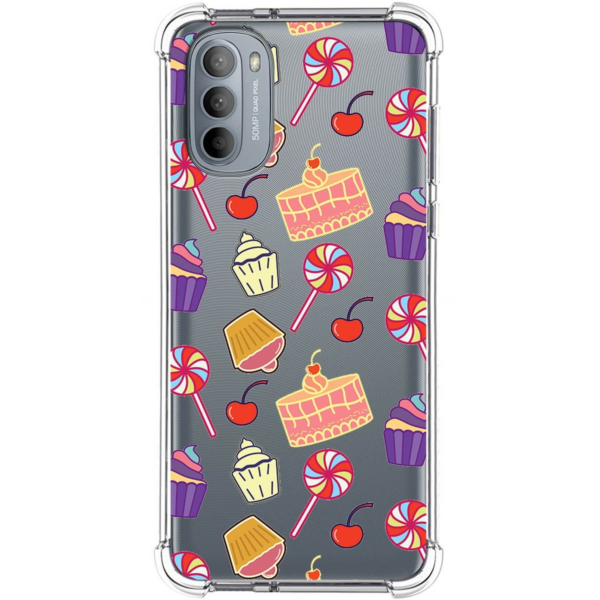 Funda Silicona Antigolpes para Motorola Moto G31 diseño Dulces 01 Dibujos