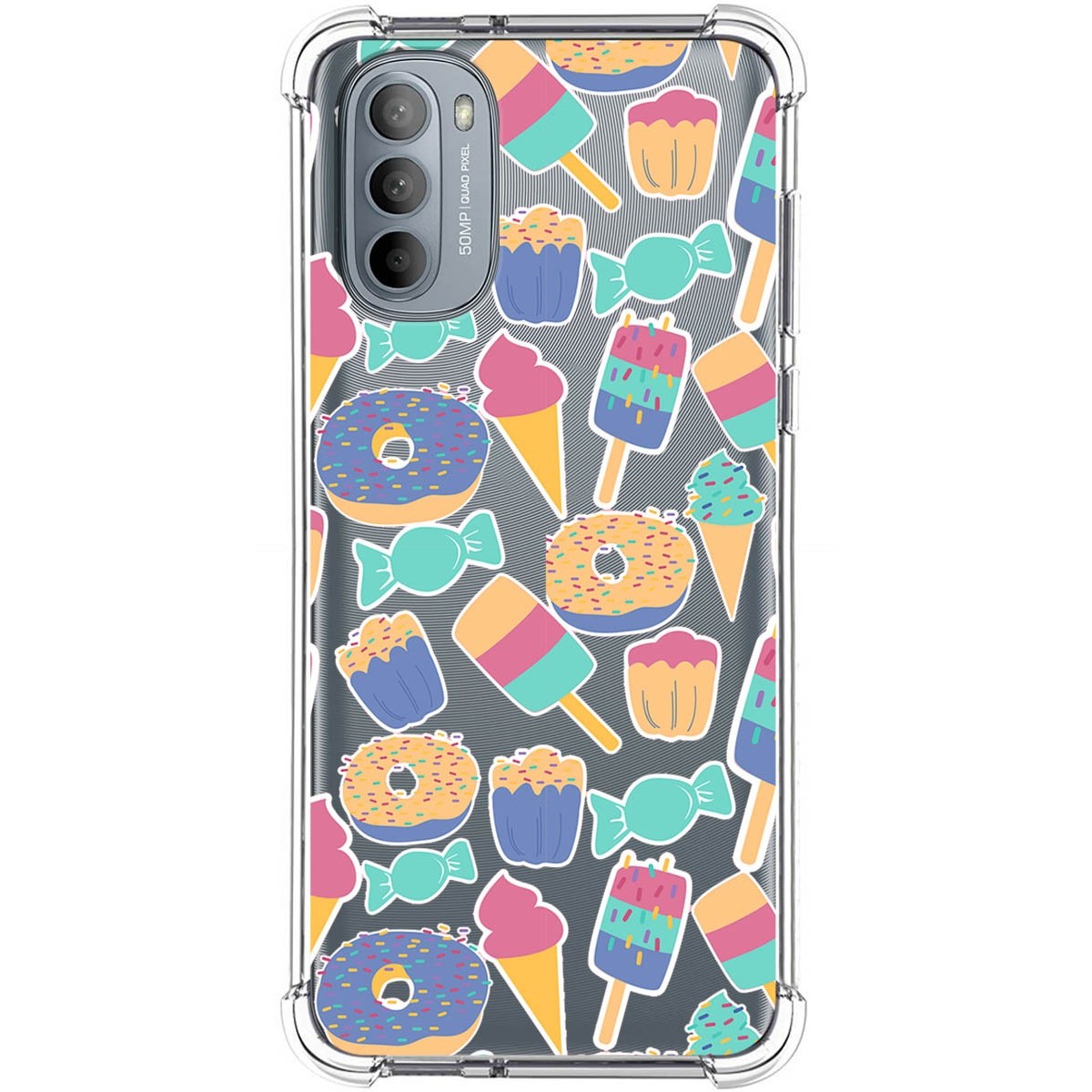 Funda Silicona Antigolpes para Motorola Moto G31 diseño Dulces 02 Dibujos