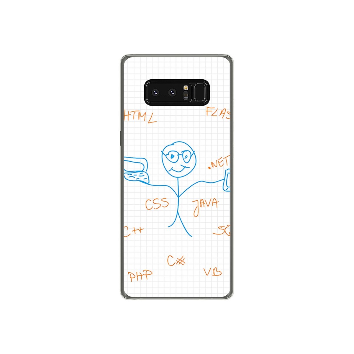 Funda Gel Tpu para Samsung Galaxy Note 8 Diseño Informatico Dibujos
