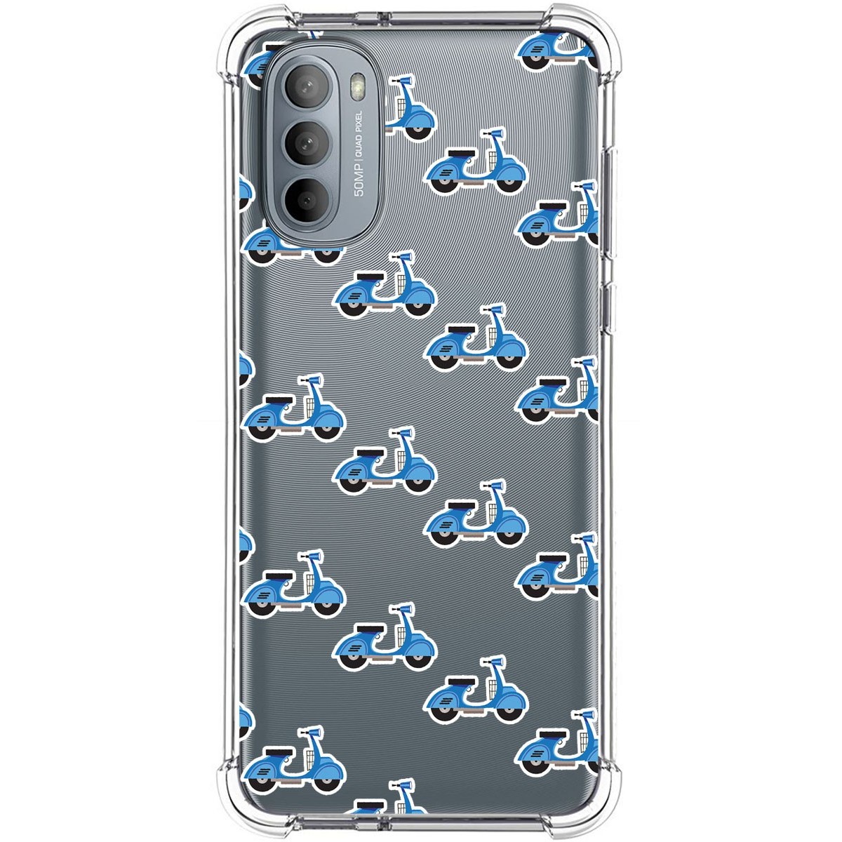 Funda Silicona Antigolpes para Motorola Moto G31 diseño Scooter Dibujos