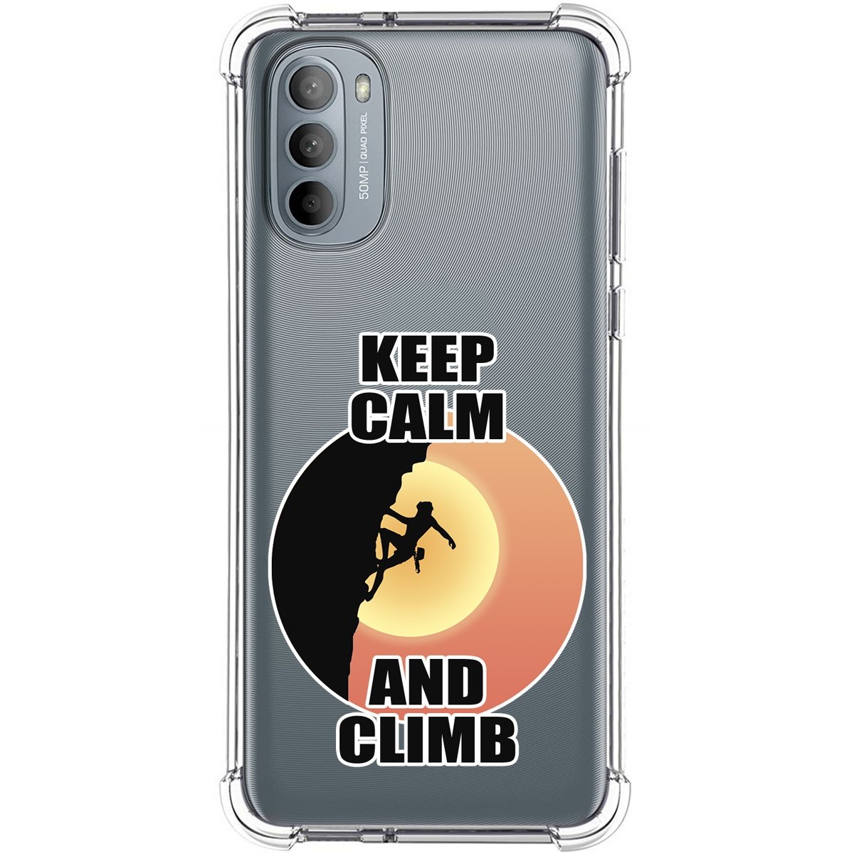 Funda Silicona Antigolpes para Motorola Moto G31 diseño Mujer Escalada Dibujos