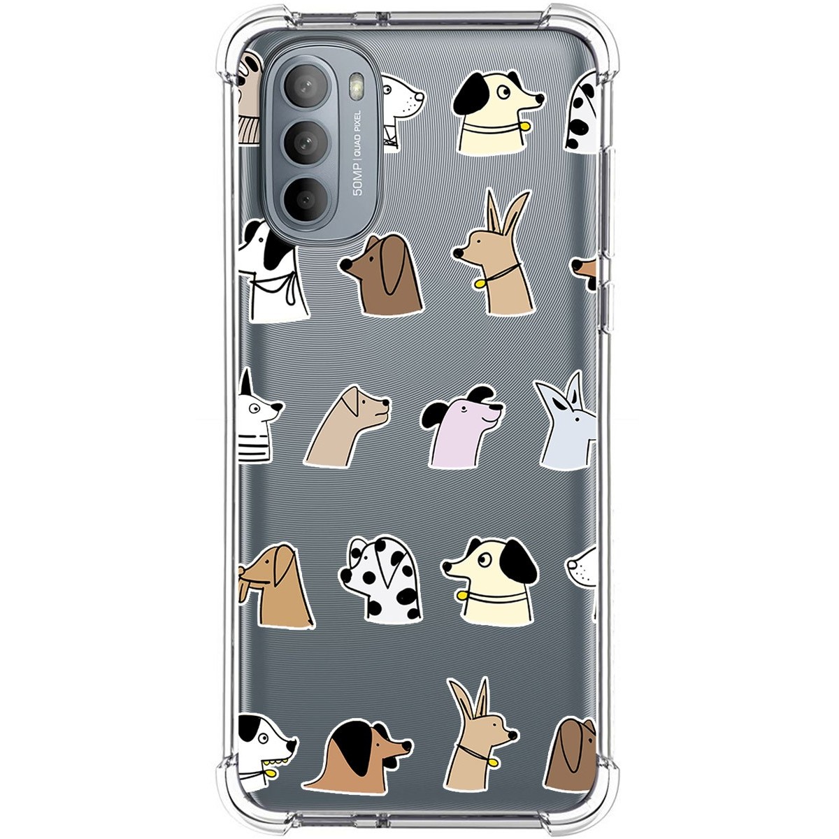 Funda Silicona Antigolpes para Motorola Moto G31 diseño Perros Dibujos