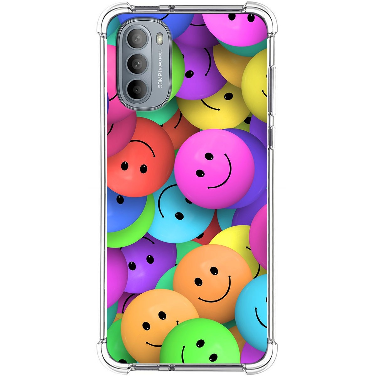 Funda Silicona Antigolpes para Motorola Moto G31 diseño Smile Dibujos