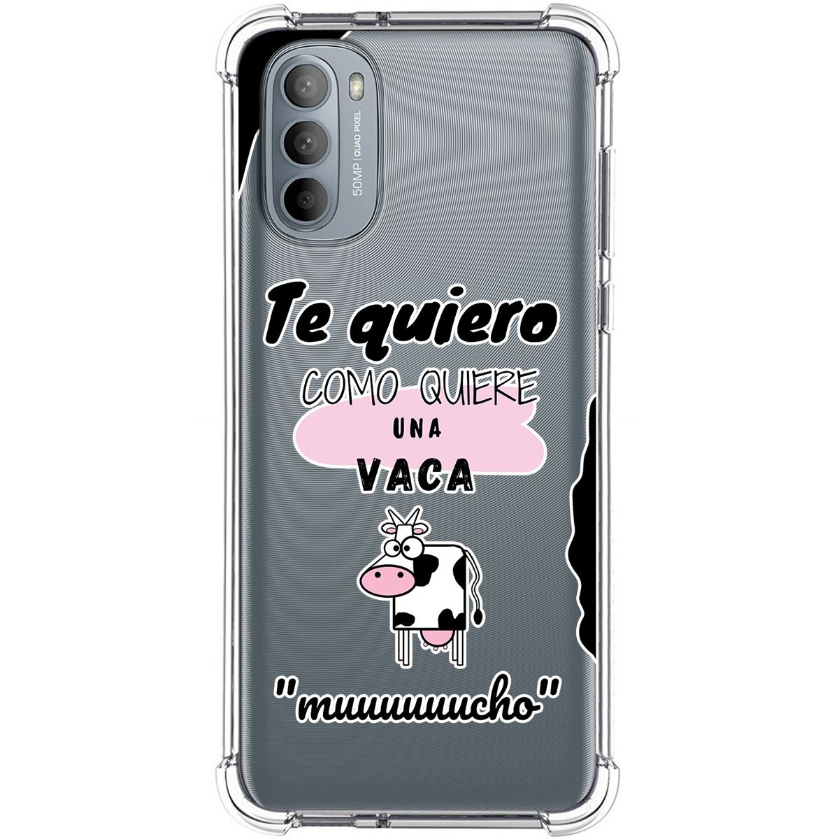 Funda Silicona Antigolpes para Motorola Moto G31 diseño Vaca Dibujos