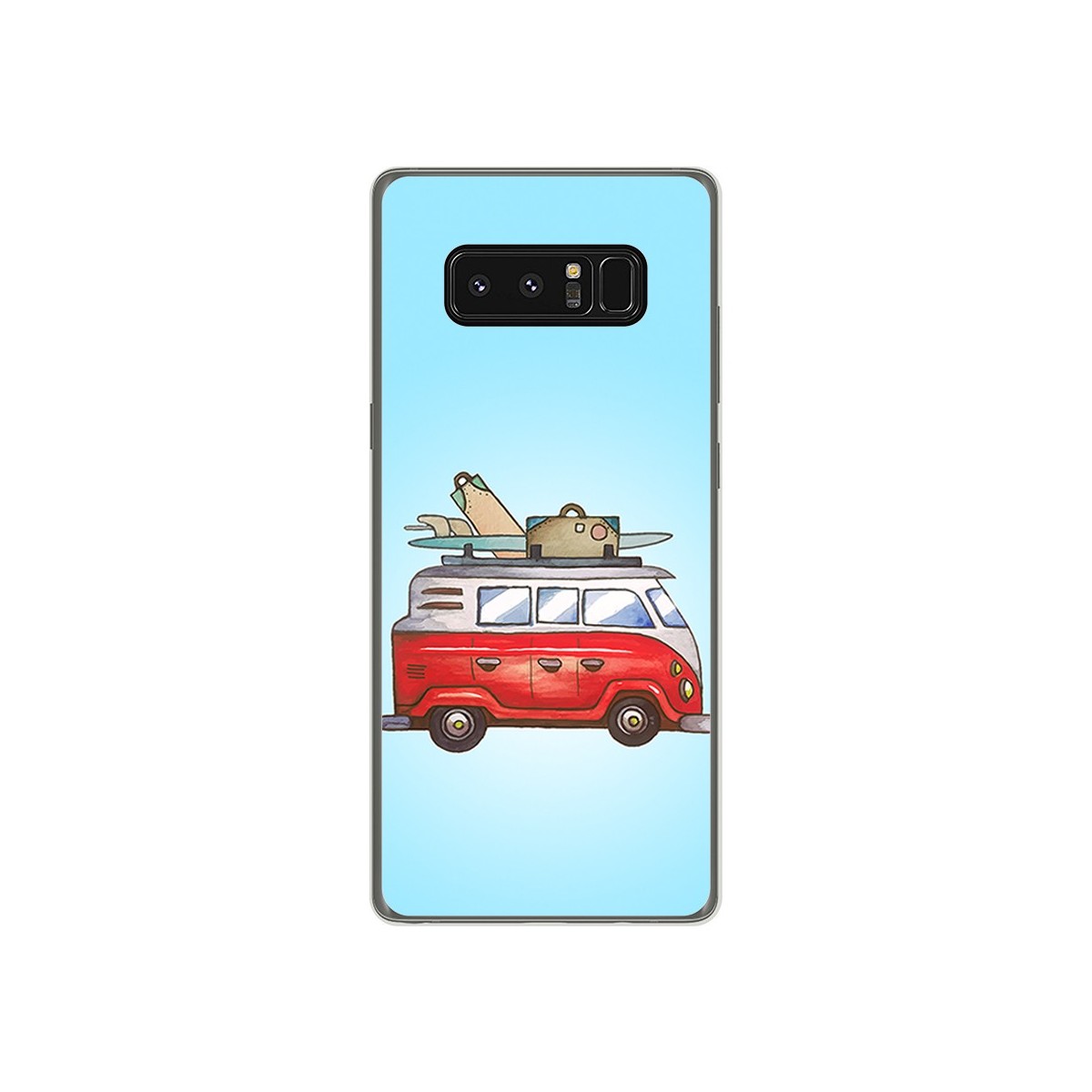 Funda Gel Tpu para Samsung Galaxy Note 8 Diseño Furgoneta Dibujos