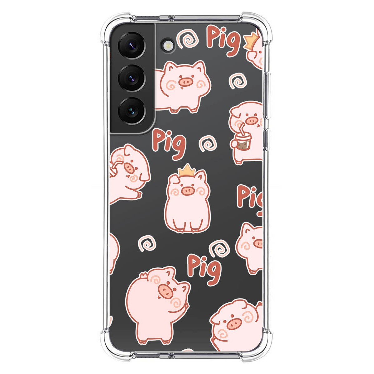 Funda Silicona Antigolpes para Samsung Galaxy S22 5G diseño Cerdos Dibujos