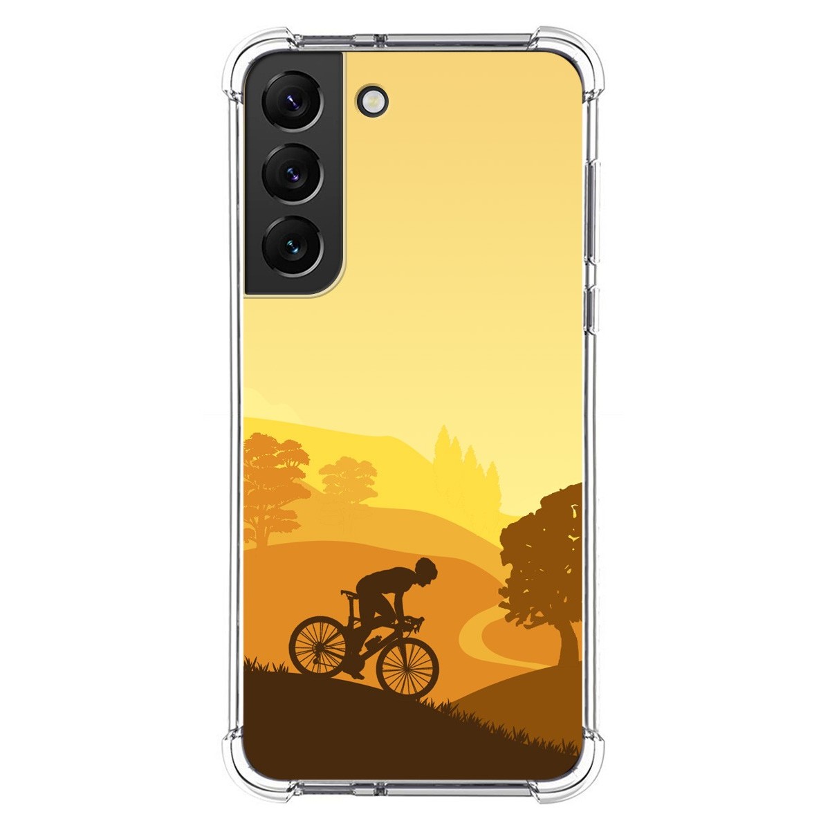 Funda Silicona Antigolpes para Samsung Galaxy S22 5G diseño Ciclista Dibujos