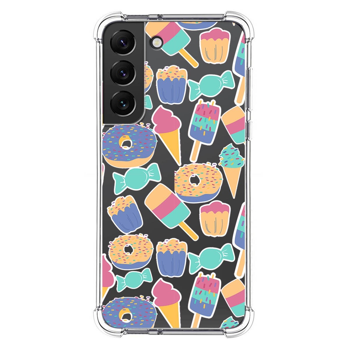 Funda Silicona Antigolpes para Samsung Galaxy S22 5G diseño Dulces 02 Dibujos