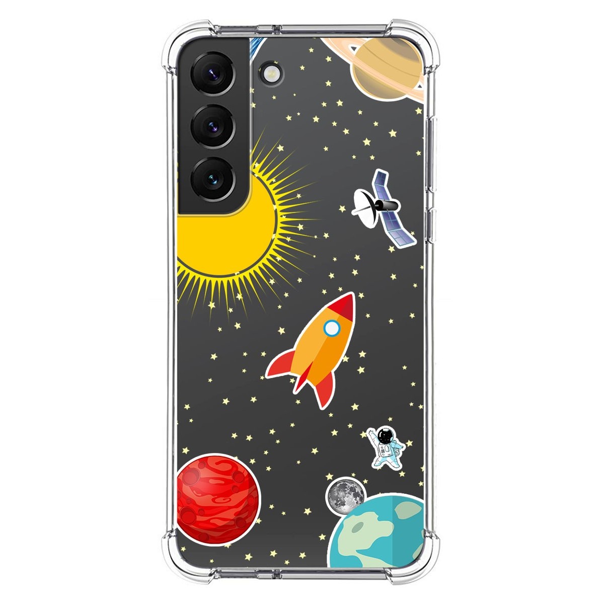 Funda Silicona Antigolpes para Samsung Galaxy S22 5G diseño Espacio Dibujos