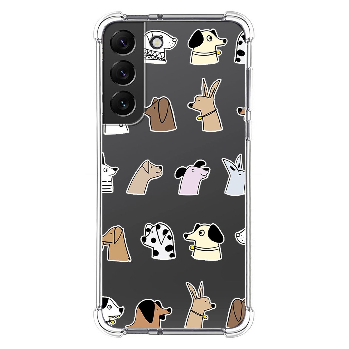 Funda Silicona Antigolpes para Samsung Galaxy S22 5G diseño Perros Dibujos