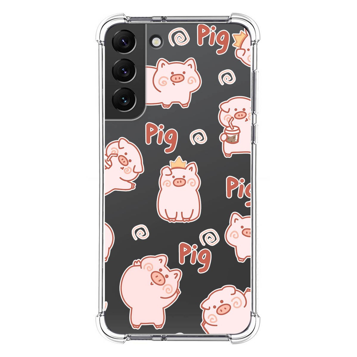 Funda Silicona Antigolpes para Samsung Galaxy S22 Plus 5G diseño Cerdos Dibujos