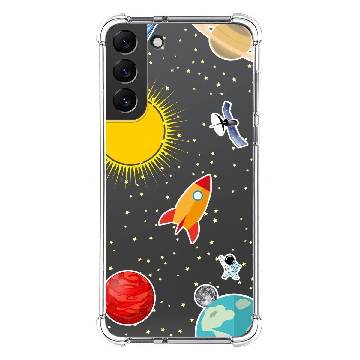 Funda Silicona Antigolpes para Samsung Galaxy S22 Plus 5G diseño Espacio Dibujos