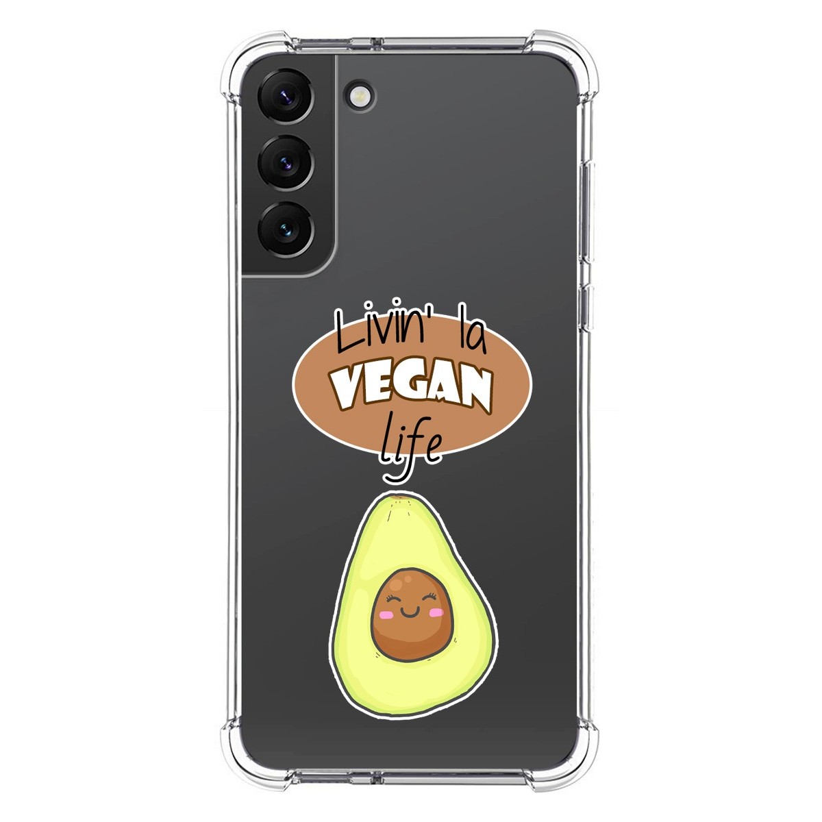 Funda Silicona Antigolpes para Samsung Galaxy S22 Plus 5G diseño Vegan Life Dibujos