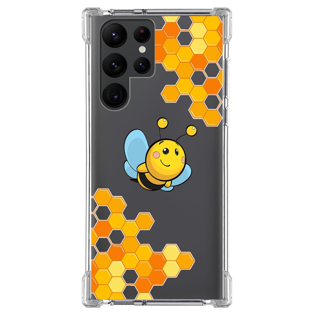 Funda Silicona Antigolpes para Samsung Galaxy S22 Ultra 5G diseño Abeja Dibujos