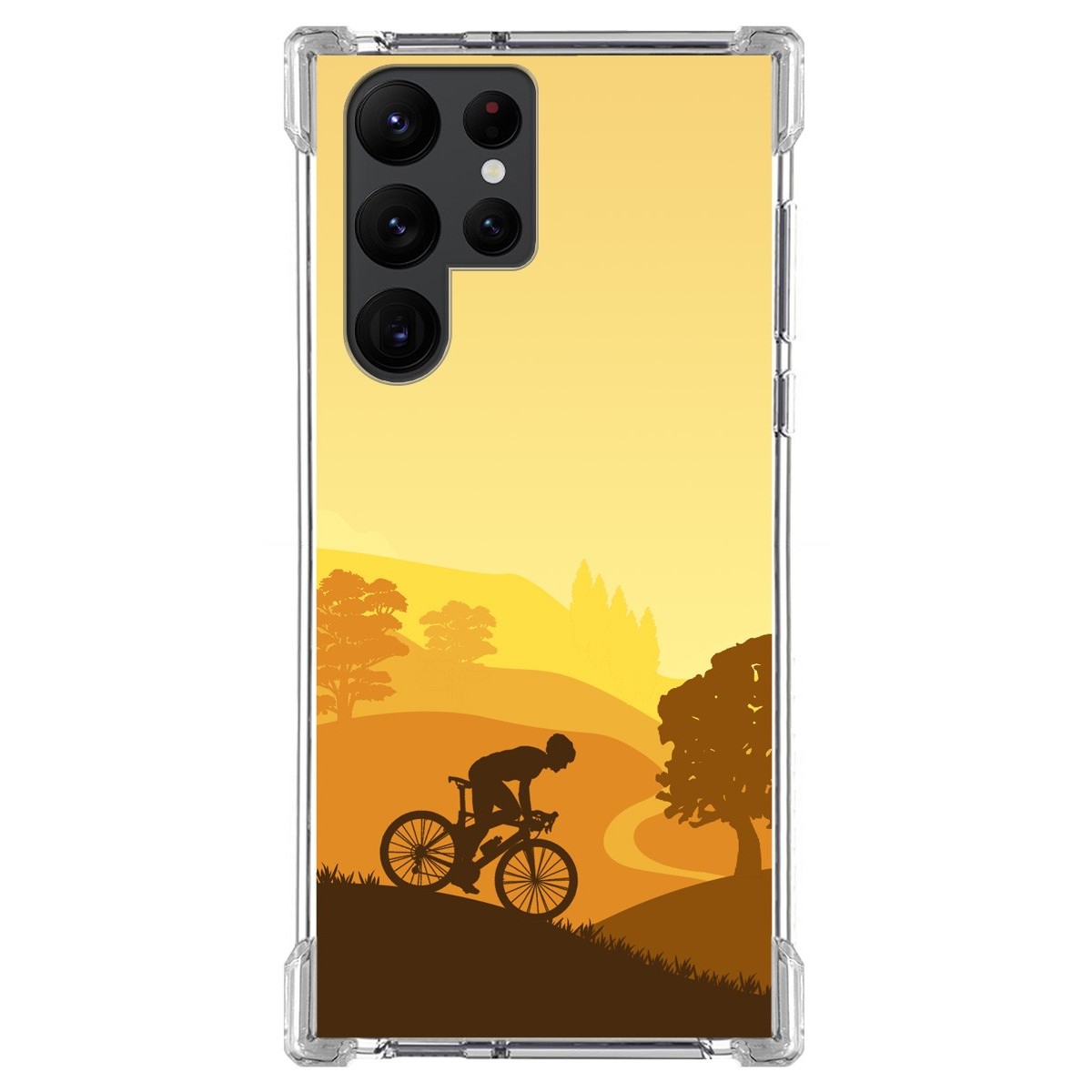 Funda Silicona Antigolpes para Samsung Galaxy S22 Ultra 5G diseño Ciclista Dibujos