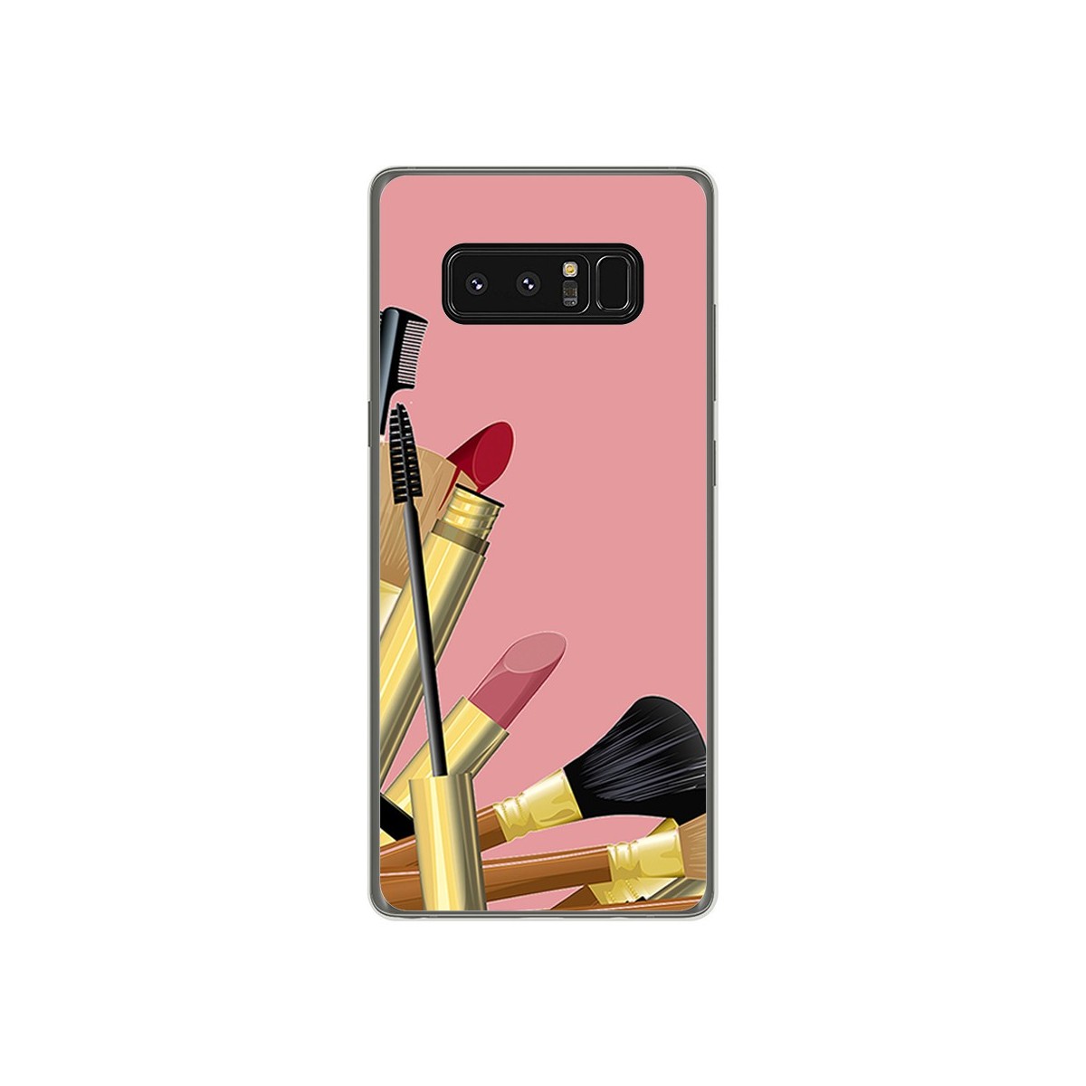 Funda Gel Tpu para Samsung Galaxy Note 8 Diseño Brochas Dibujos