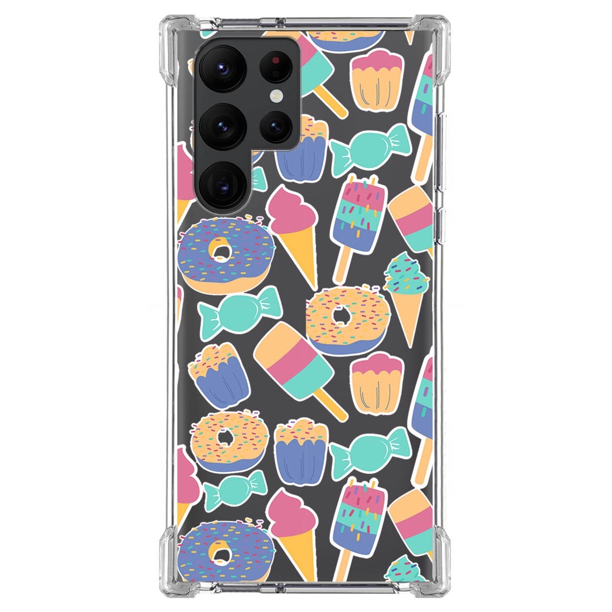 Funda Silicona Antigolpes para Samsung Galaxy S22 Ultra 5G diseño Dulces 02 Dibujos