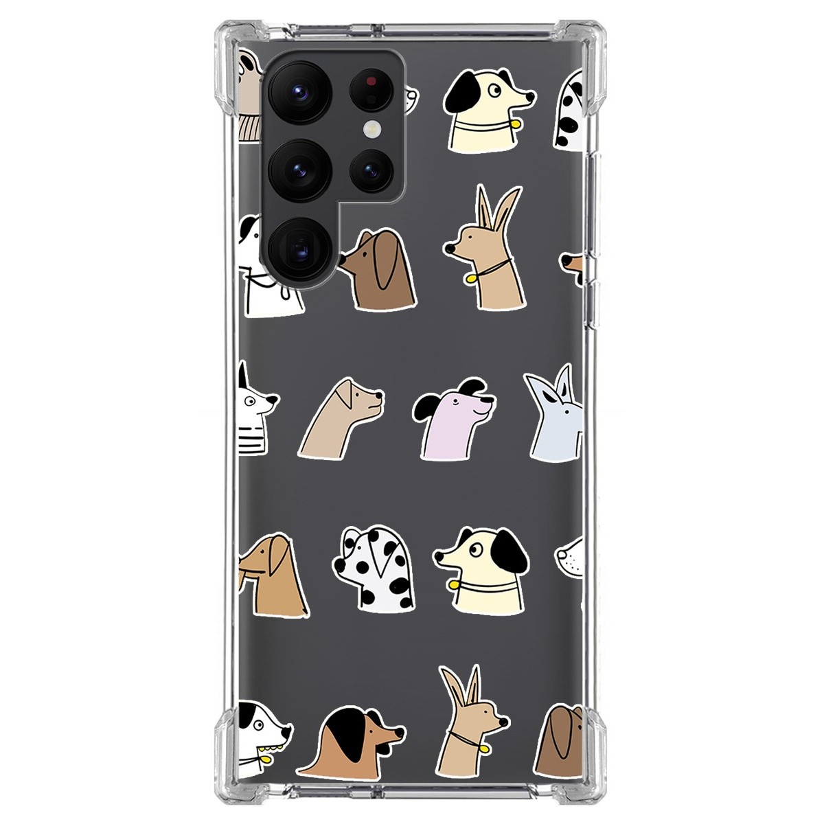 Funda Silicona Antigolpes para Samsung Galaxy S22 Ultra 5G diseño Perros Dibujos