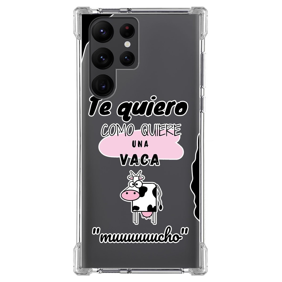 Funda Silicona Antigolpes para Samsung Galaxy S22 Ultra 5G diseño Vaca Dibujos