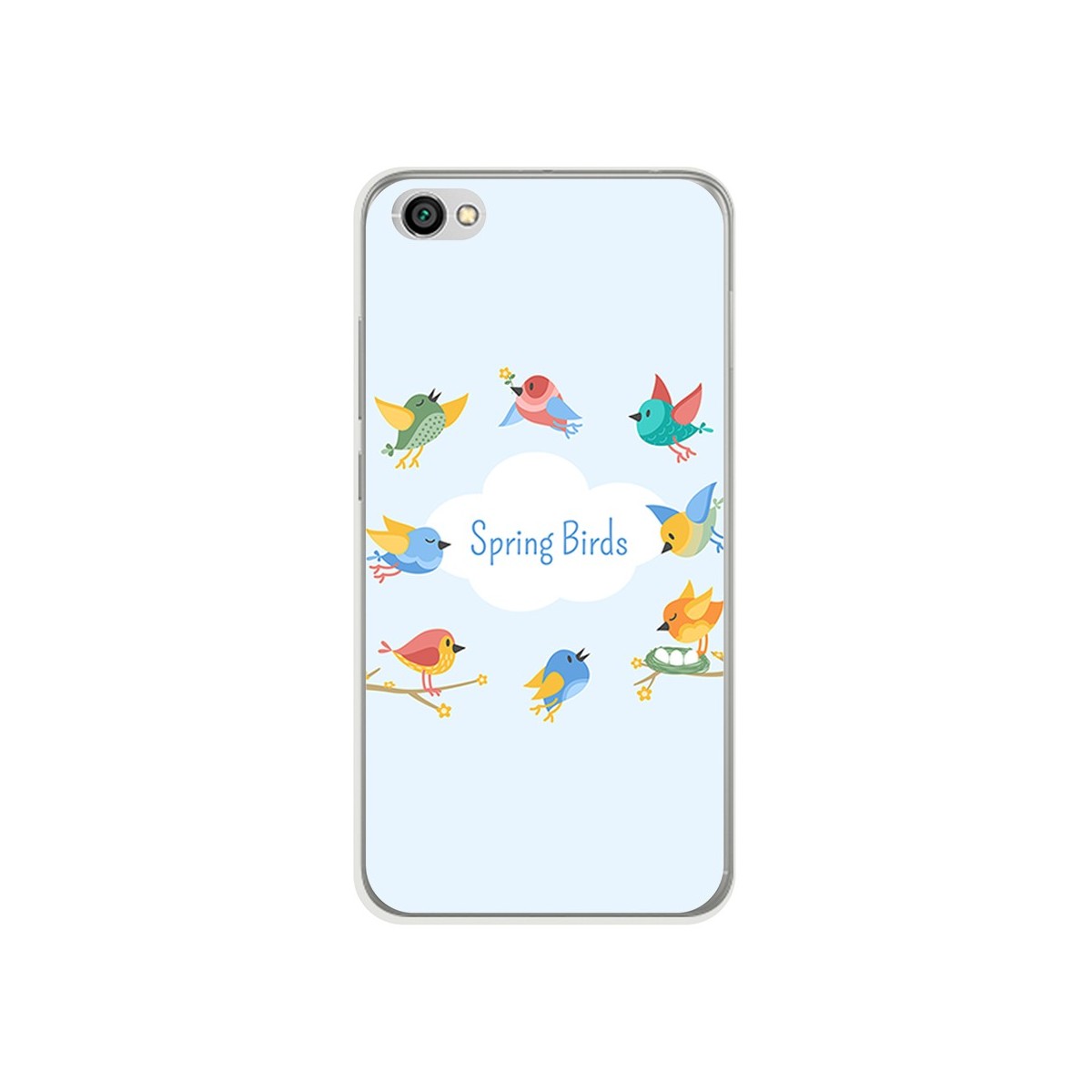 Funda Gel Tpu para Xiaomi Redmi Note 5A Diseño Spring Birds Dibujos