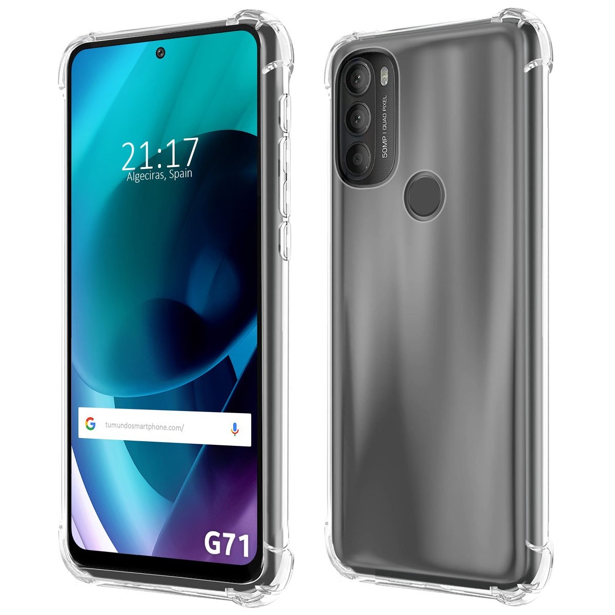 Funda Silicona Antigolpes Transparente para Motorola Moto G71 5G