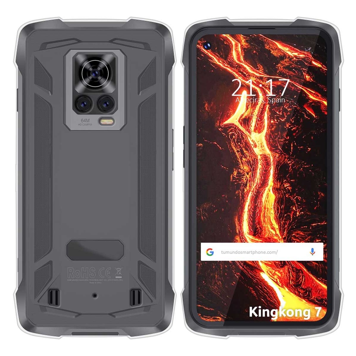 Funda Silicona Gel TPU Transparente para Cubot King Kong 7