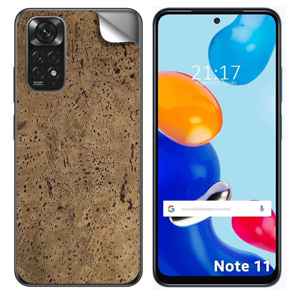 Pegatina Vinilo Autoadhesiva Textura Corcho para Xiaomi Redmi Note 11 / 11s