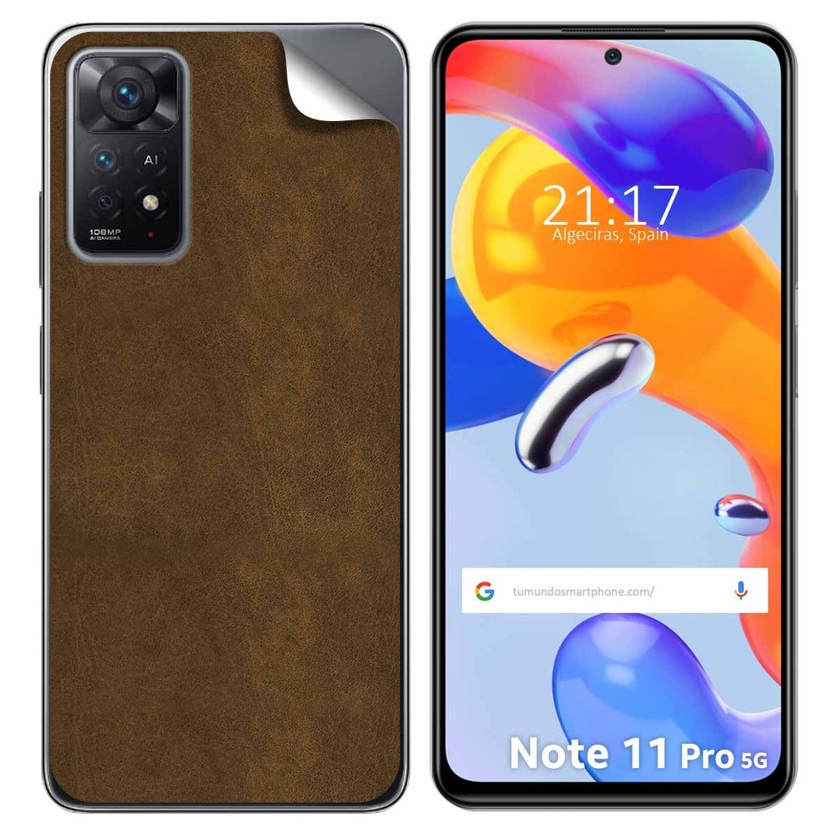Pegatina Vinilo Autoadhesiva Textura Piel para Xiaomi Redmi Note 11 Pro / 11 Pro 5G
