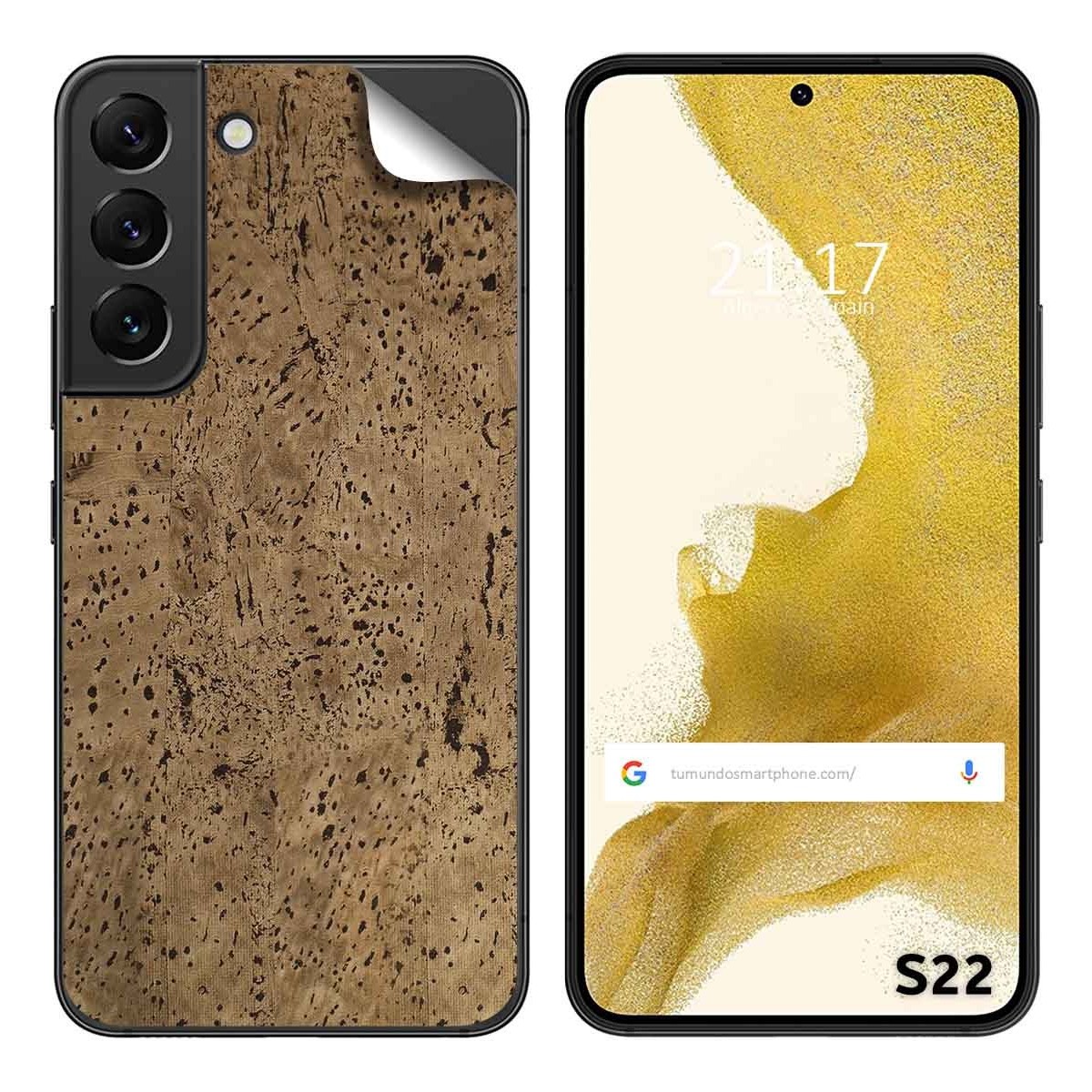 Pegatina Vinilo Autoadhesiva Textura Corcho para Samsung Galaxy S22 5G