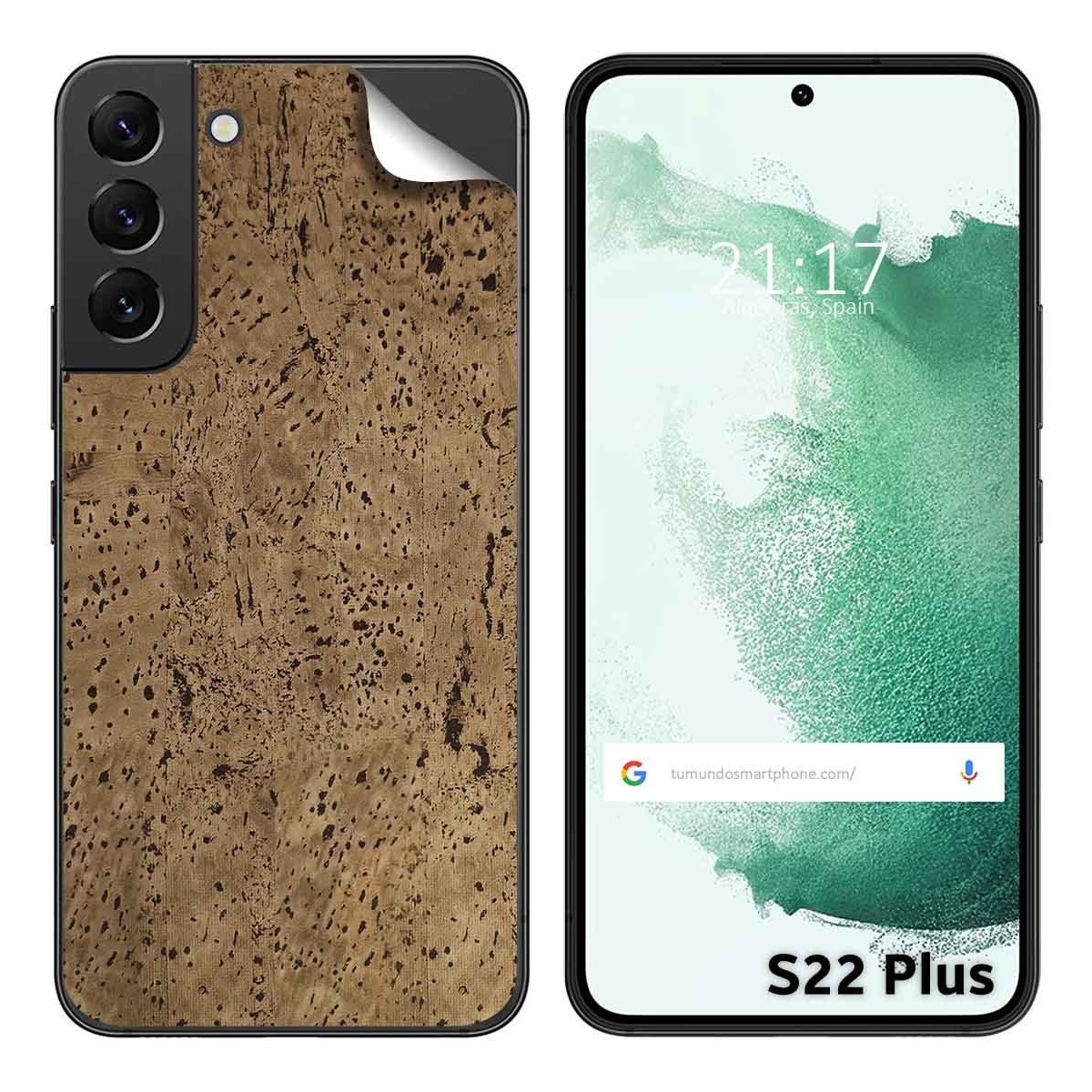 Pegatina Vinilo Autoadhesiva Textura Corcho para Samsung Galaxy S22 Plus 5G