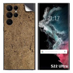 Pegatina Vinilo Autoadhesiva Textura Corcho para Samsung Galaxy S22 Ultra 5G