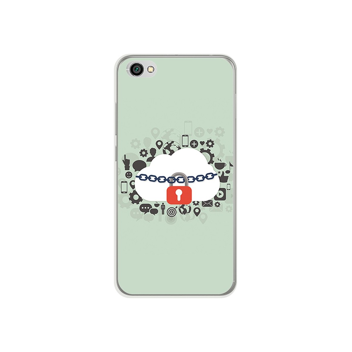 Funda Gel Tpu para Xiaomi Redmi Note 5A Diseño Nube Dibujos