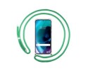 Funda Colgante Transparente para Motorola Moto G71 5G con Cordon Verde Agua