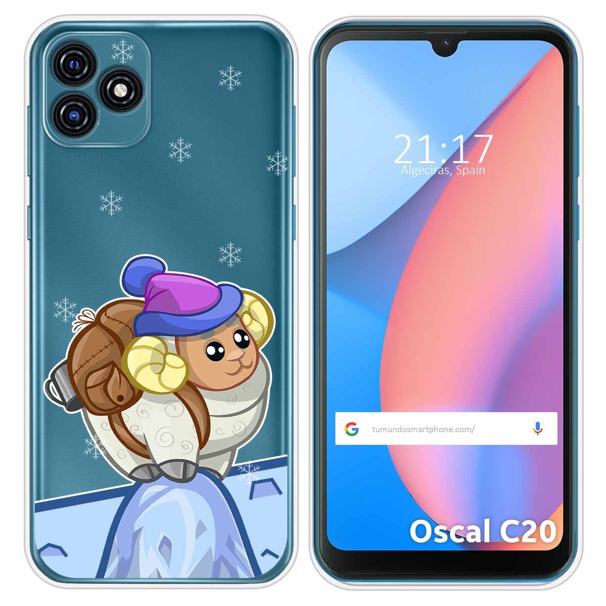 Funda Silicona Transparente para Blackview Oscal C20 / C20 Pro diseño Cabra Dibujos