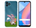 Funda Silicona Transparente para Blackview Oscal C20 / C20 Pro diseño Conejo Dibujos