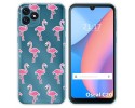 Funda Silicona Transparente para Blackview Oscal C20 / C20 Pro diseño Flamenco Dibujos