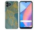 Funda Silicona Transparente para Blackview Oscal C20 / C20 Pro diseño Hojas Dibujos