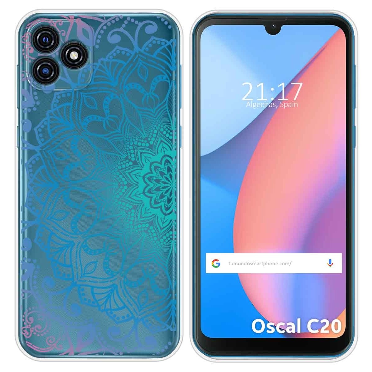 Funda Silicona Transparente para Blackview Oscal C20 / C20 Pro diseño Mandala Dibujos