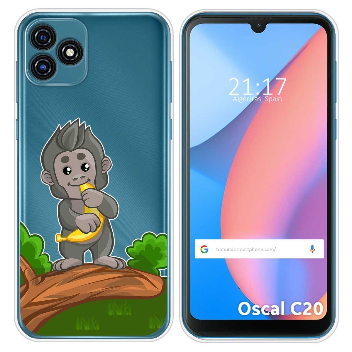 Funda Silicona Transparente para Blackview Oscal C20 / C20 Pro diseño Mono Dibujos
