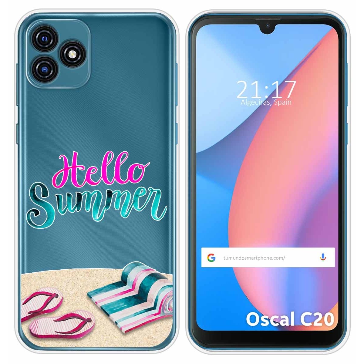 Funda Silicona Transparente para Blackview Oscal C20 / C20 Pro diseño Summer Dibujos