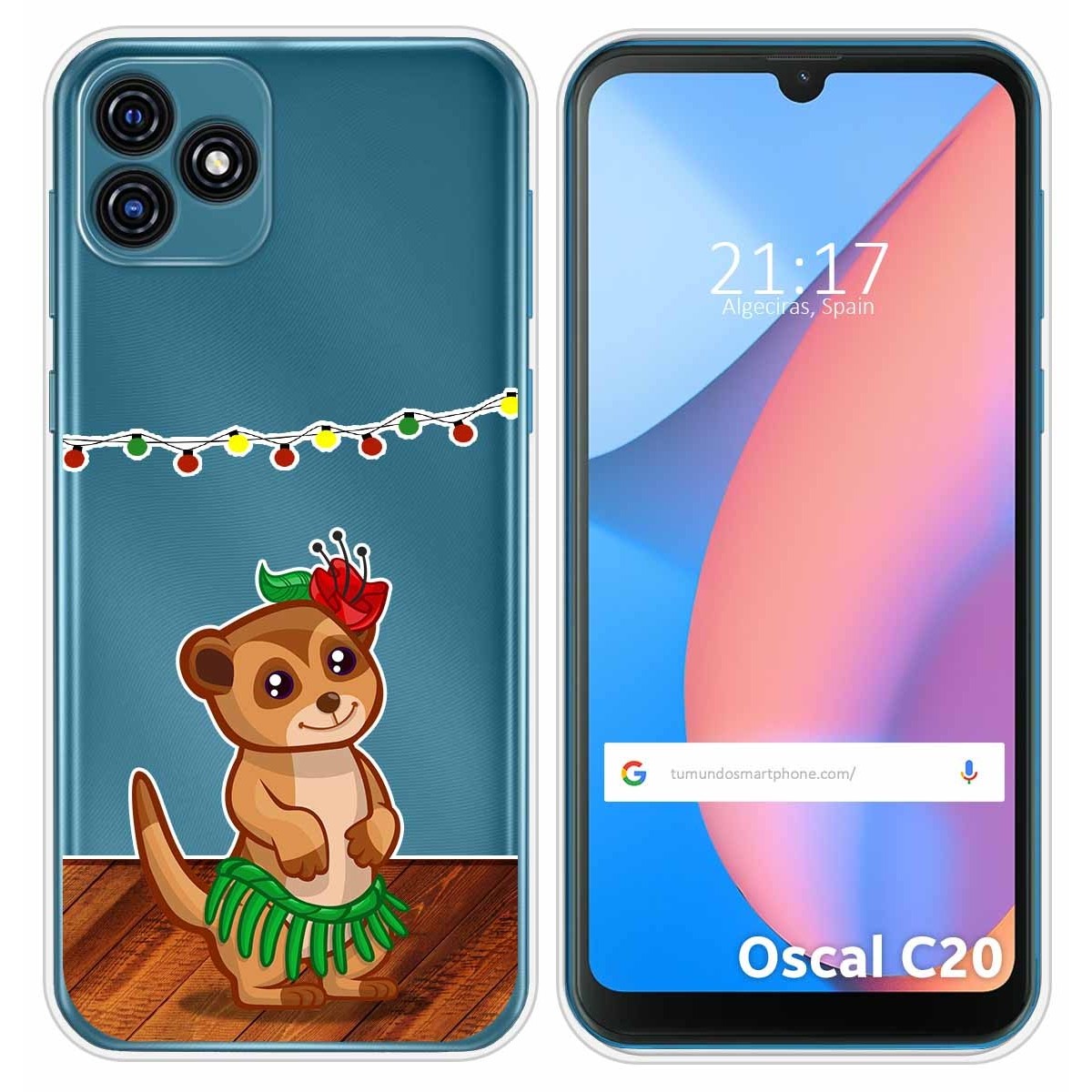 Funda Silicona Transparente para Blackview Oscal C20 / C20 Pro diseño Suricata Dibujos