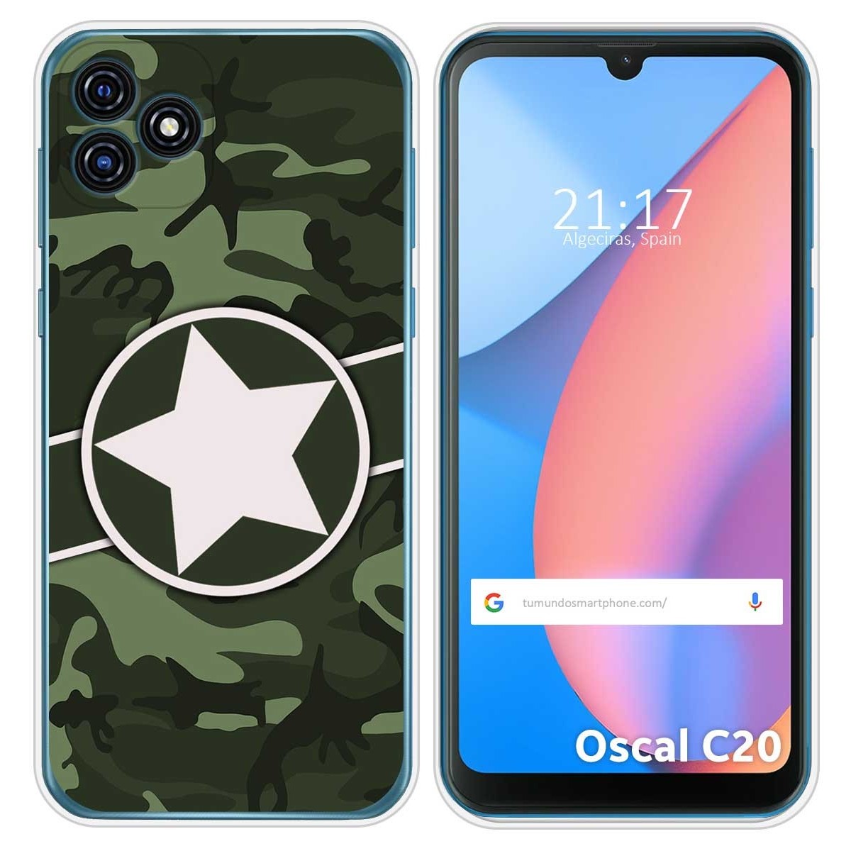 Funda Silicona para Blackview Oscal C20 / C20 Pro diseño Camuflaje 01 Dibujos